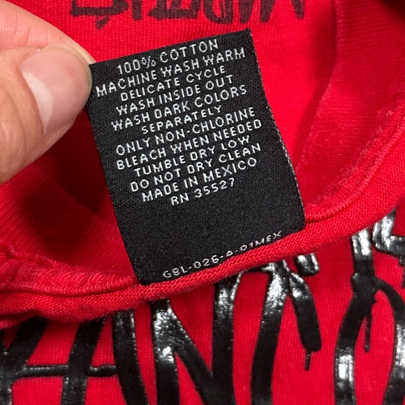 Vintage 90s Marithe Francois Girbaud Graffiti Tag Red T Shirt Mens Large - Picture 7 of 8